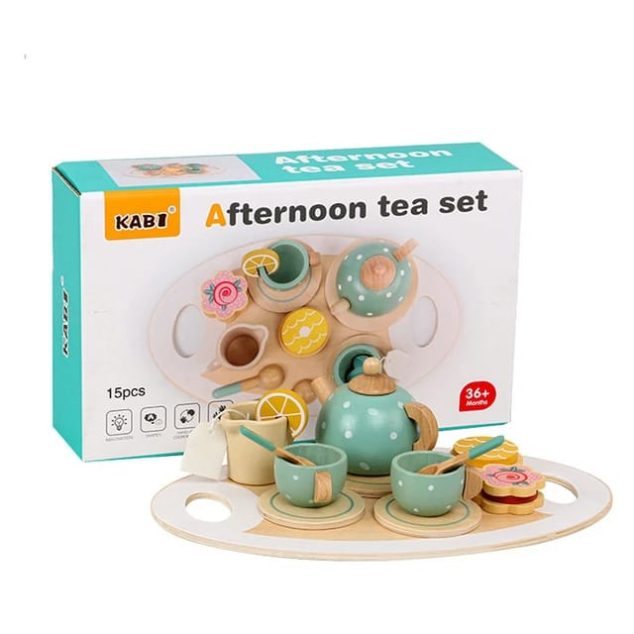 Wooden Afternoon Tea Set
