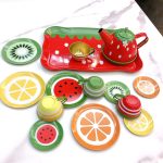 Fruit Design Metal Tea Set