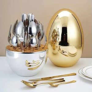 Egg Shaped Cutlery Set