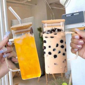 Smoothie Cup Set Square Shape